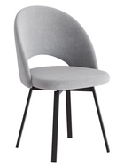 Стул Шадэ сиденье Парма 1013 серый/ножки РИЛЛИ поворотные/черный матовый - Фото 2