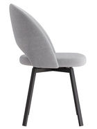 Стул Шадэ сиденье Парма 1013 серый/ножки РИЛЛИ поворотные/черный матовый - Фото 3