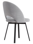 Стул Шадэ сиденье Парма 1013 серый/ножки РИЛЛИ поворотные/черный матовый - Фото 4