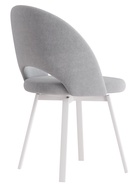 Стул Шадэ сиденье Парма 1013 серый/ножки РИЛЛИ поворотные/белый матовый - Фото 4