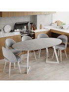 Стул Шадэ сиденье Парма 1013 серый/ножки РИЛЛИ поворотные/белый матовый - Фото 5