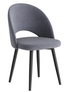 Стул Шадэ сиденье Парма 1016 темно-серый/ножки СТЕЛС МЕТАЛЛ/черный матовый - Фото 2