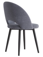 Стул Шадэ сиденье Парма 1016 темно-серый/ножки СТЕЛС МЕТАЛЛ/черный матовый - Фото 4