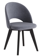 Стул Шадэ сиденье Парма 1016 темно-серый/ножки СТАНДАРТ МАССИВ/черный матовый - Фото 2