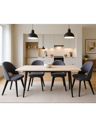 Стул Шадэ сиденье Парма 1016 темно-серый/ножки СТАНДАРТ МАССИВ/черный матовый - Фото 5