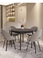 Стул «Шадэ», сиденье «Парма 1011», ножки поворотные «РИЛЛИ», цвет мокко/чёрный матовый - Фото 5