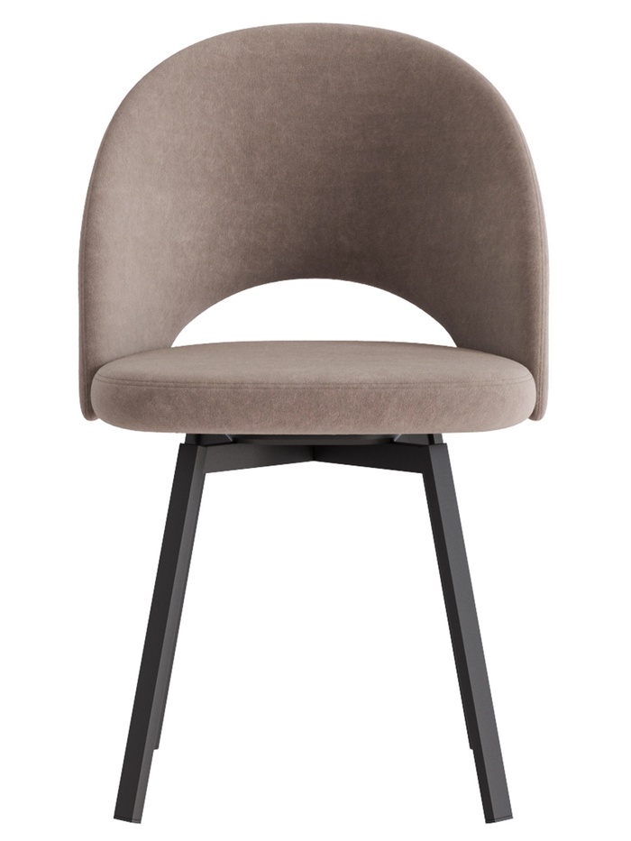 Стул «Шадэ», сиденье «Парма 1004», ножки поворотные «РИЛЛИ», цвет какао/чёрный матовый - Фото 1