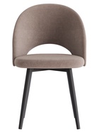 Стул «Шадэ», сиденье «Парма 1004», ножки «СТЕЛС МЕТАЛЛ», цвет какао/чёрный матовый - Фото 1