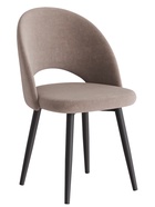 Стул «Шадэ», сиденье «Парма 1004», ножки «СТЕЛС МЕТАЛЛ», цвет какао/чёрный матовый - Фото 2