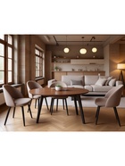 Стул «Шадэ», сиденье «Парма 1004», ножки «СТЕЛС МЕТАЛЛ», цвет какао/чёрный матовый - Фото 5