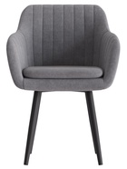 Стул «Тревис» XL, сиденье «Парма 1014», ножки «СТЕЛС МЕТАЛЛ», цвет асфальт/чёрный матовый - Фото 1