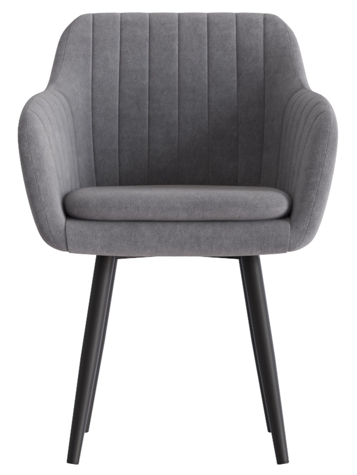 Стул «Тревис» XL, сиденье «Парма 1014», ножки «СТЕЛС МЕТАЛЛ», цвет асфальт/чёрный матовый - Фото 1