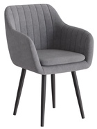 Стул Тревис XL сиденье Парма 1014 асфальт/ножки СТЕЛС МЕТАЛЛ/черный матовый - фото 14952468