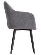 Стул Тревис XL сиденье Парма 1014 асфальт/ножки СТЕЛС МЕТАЛЛ/черный матовый - фото 14952469