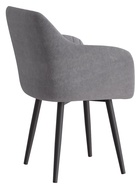 Стул «Тревис» XL, сиденье «Парма 1014», ножки «СТЕЛС МЕТАЛЛ», цвет асфальт/чёрный матовый - Фото 4