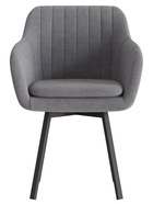 Стул Тревис XL сиденье Парма 1014 асфальт/ножки РИЛЛИ поворотные/черный матовый - фото 14952472