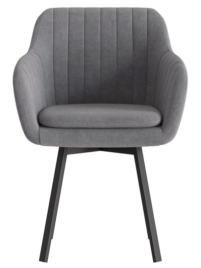 Стул «Тревис» XL, сиденье «Парма 1014», ножки поворотные «РИЛЛИ», цвет асфальт/чёрный матовый