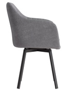 Стул «Тревис» XL, сиденье «Парма 1014», ножки поворотные «РИЛЛИ», цвет асфальт/чёрный матовый - Фото 3