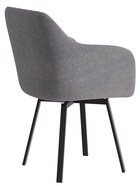 Стул Тревис XL сиденье Парма 1014 асфальт/ножки РИЛЛИ поворотные/черный матовый - фото 14952475