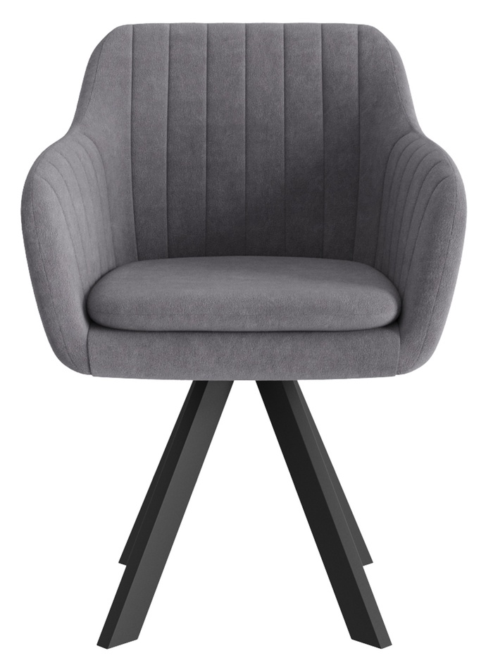 Стул «Тревис» XL, сиденье «Парма 1014», ножки «РОДЕО», цвет асфальт/чёрный матовый - Фото 1