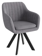 Стул Тревис XL сиденье Парма 1014 асфальт/ножки РОДЕО/черный матовый - фото 14952478