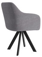 Стул Тревис XL сиденье Парма 1014 асфальт/ножки РОДЕО/черный матовый - фото 14952480