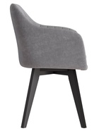 Стул Тревис XL сиденье Парма 1014 асфальт/ножки СТАНДАРТ МАССИВ/черный - фото 14952484