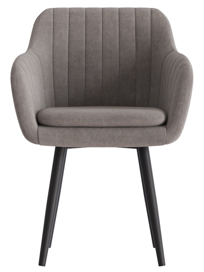 Стул «Тревис» XL, сиденье «Парма 1011», ножки «СТЕЛС МЕТАЛЛ», цвет мокко/чёрный матовый - Фото 1