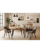 Стул Тревис XL сиденье Парма 1011 мокко/ножки СТЕЛС МЕТАЛЛ/черный матовый - фото 14952490