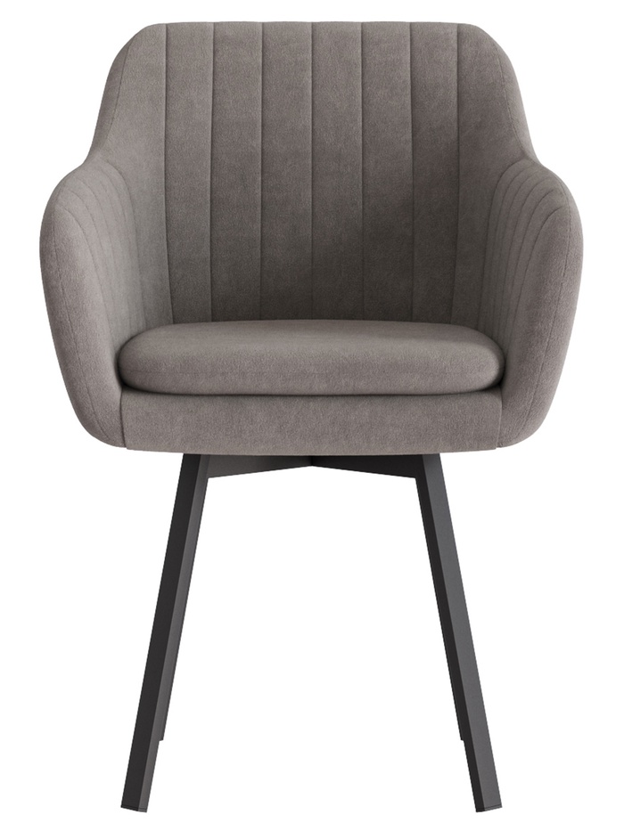 Стул «Тревис» XL, сиденье «Парма 1011», ножки «поворотные РИЛЛИ», цвет мокко/чёрный матовый - Фото 1