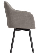 Стул «Тревис» XL, сиденье «Парма 1011», ножки «поворотные РИЛЛИ», цвет мокко/чёрный матовый - Фото 3