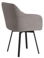 Стул Тревис XL сиденье Парма 1011 мокко/ножки РИЛЛИ поворотные/черный матовый - фото 14952494