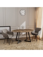 Стул «Тревис» XL, сиденье «Парма 1011», ножки «поворотные РИЛЛИ», цвет мокко/чёрный матовый - Фото 5