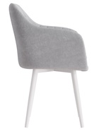 Стул Тревис XL сиденье Парма 1013 серый/ножки СТЕЛС МЕТАЛЛ/белый матовый - Фото 3