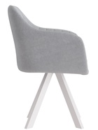 Стул Тревис XL сиденье Парма 1013 серый/ножки РОДЕО/белый матовый - Фото 4