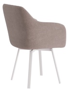 Стул Тревис XL сиденье Парма 1004 какао/ножки РИЛЛИ поворотные/белый матовый - Фото 3