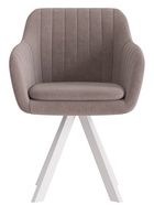 Стул Тревис XL сиденье Парма 1004 какао/ножки РОДЕО/белый матовый - Фото 1