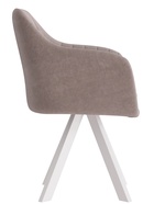 Стул Тревис XL сиденье Парма 1004 какао/ножки РОДЕО/белый матовый - Фото 3