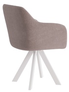 Стул Тревис XL сиденье Парма 1004 какао/ножки РОДЕО/белый матовый - Фото 4