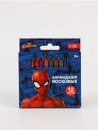 УЦЕНКА Восковые карандаши Человек-Паук, набор 12 цветов 10943543