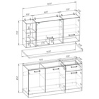 Кухонный гарнитур прямой «Варвара», 1600×600 мм, цвет белый - Фото 2