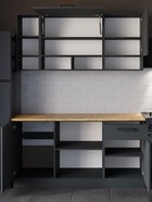 Кухонный гарнитур прямой «Варвара», 1600×600 мм, цвет графит - Фото 2