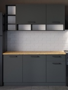 Кухонный гарнитур прямой «Варвара», 1600×600 мм, цвет графит - Фото 3