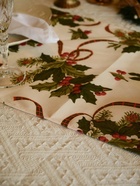 Дорожка на стол «Доляна. Новогодние ёлки», 35×180 см, бежевая - Фото 6