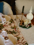 Дорожка на стол «Доляна. Новогодние ёлки», 35×180 см, бежевая - Фото 7