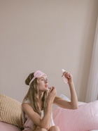 Зеркало складное «Мех», d=8 см, с увеличением, с искусственным мехом, розовое 10900223