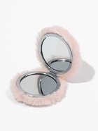 Зеркало складное «Мех», d=8 см, с увеличением, с искусственным мехом, розовое 10900223