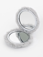 Зеркало складное «Мех», d=8 см, с увеличением, с искусственным мехом, серое - фото 809260757