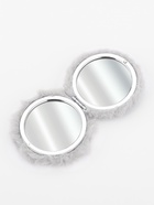 Зеркало складное «Мех», d=8 см, с увеличением, с искусственным мехом, серое - фото 809260759