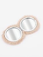 Зеркало складное «Мех», d=8 см, с увеличением, с искусственным мехом, бежевое - фото 809260764